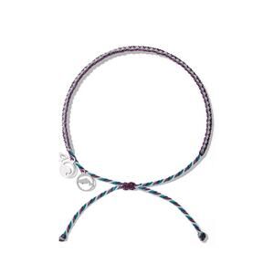 4Ocean Sperm Whale Beaded Bracelet Purple Teal Aqua with Gift Bag